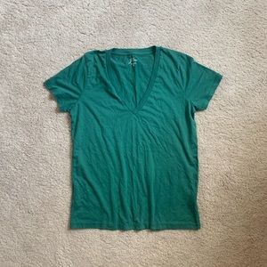 J Crew plunging V Neck Tee